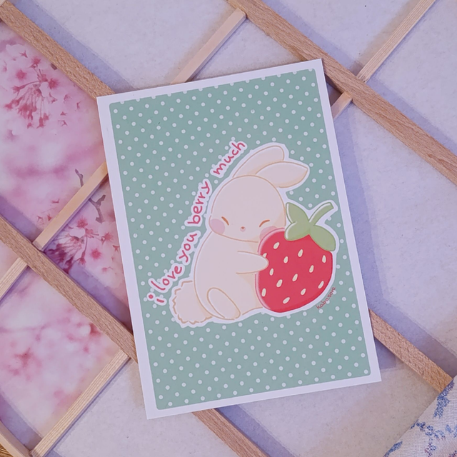 Postkarte "Love you Berry much" 