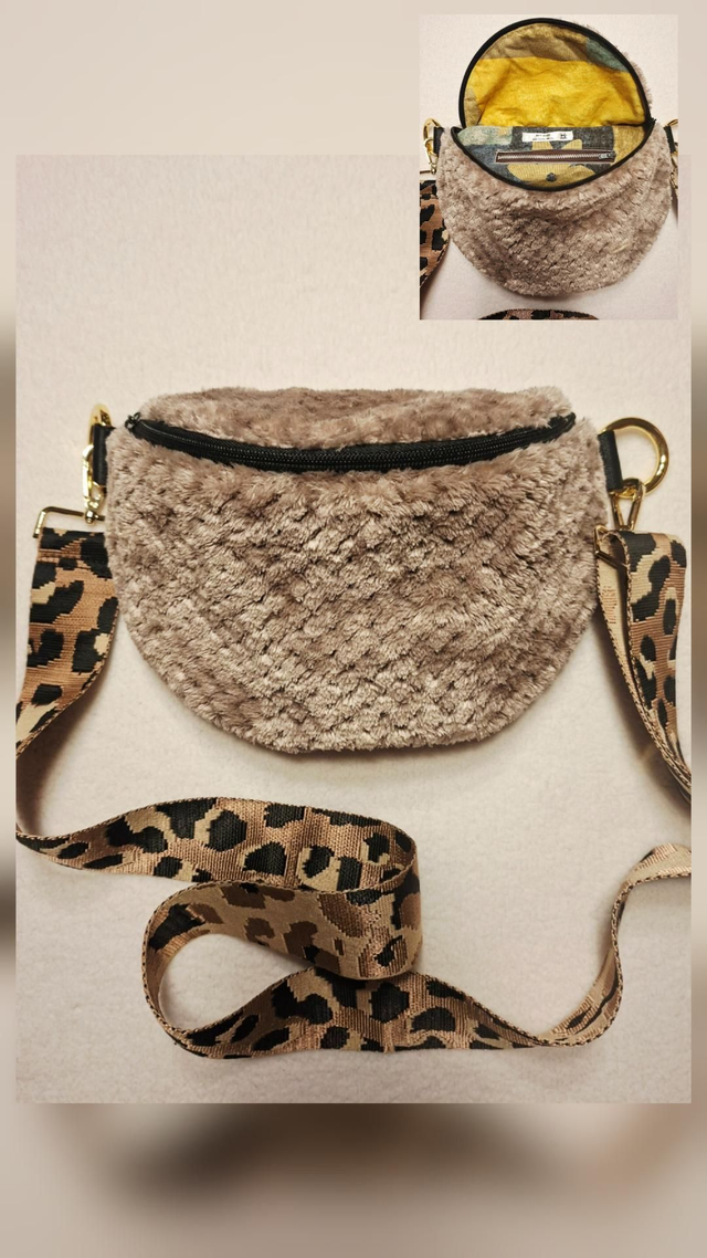 Sac banane fausse fourrure, velours côtelé ou sherpa mouton fait main