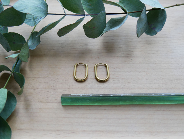 Créoles dorées ovales 21x15mm