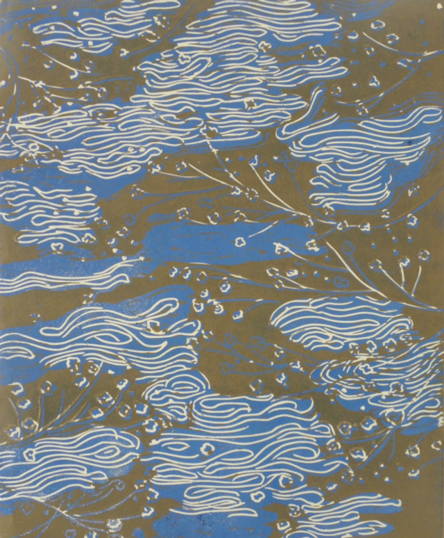 Japans water blauw bruin