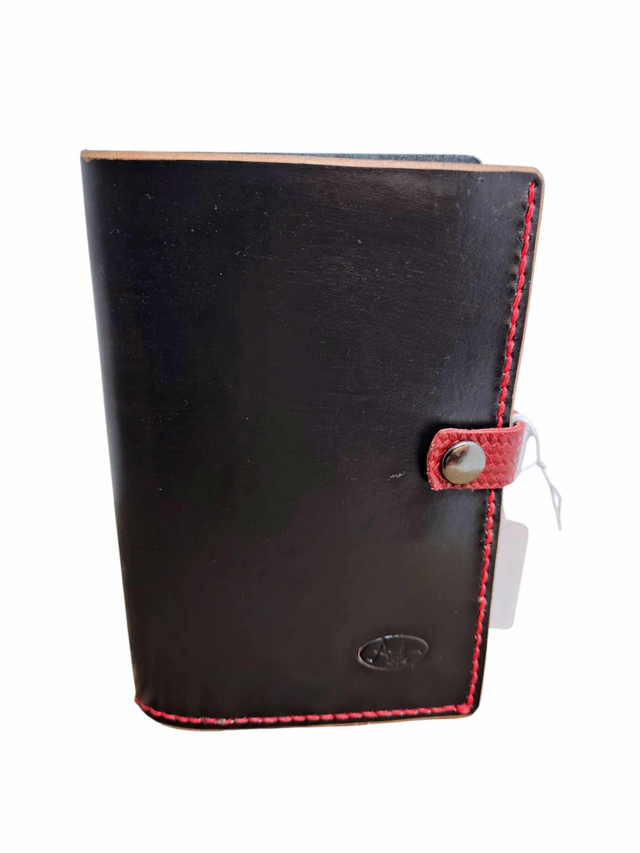 Portefeuille vertical - Noir et rouge