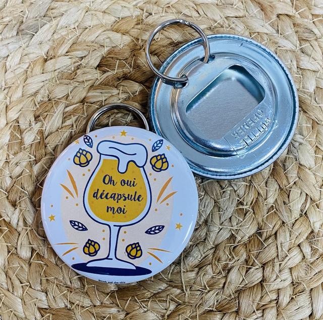 Porte clé décapsuleur Oh oui décapsule moi