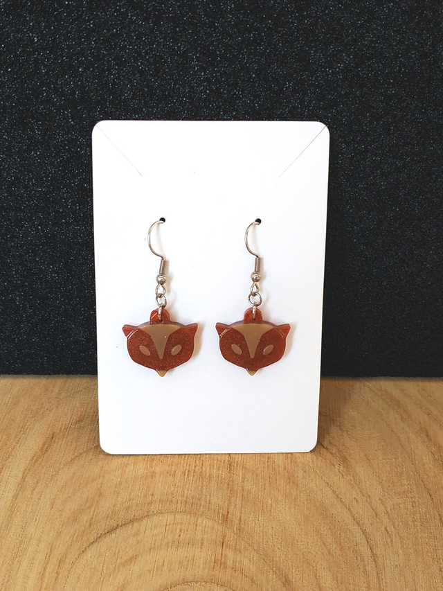 Boucles d'oreilles renard