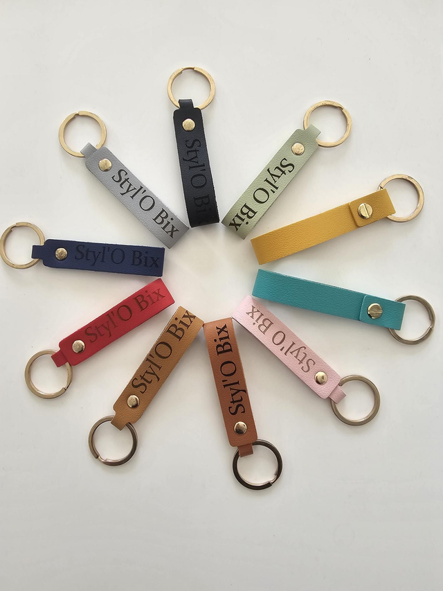 Porte clé en simili cuir personnalisé