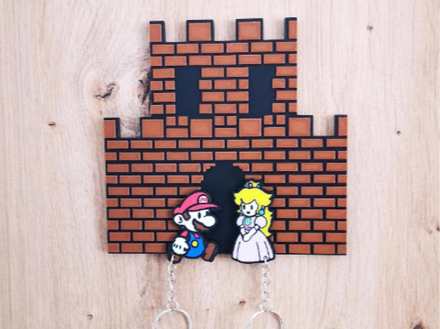 Chaveiro + 2 Porta-Chaves Super Mario