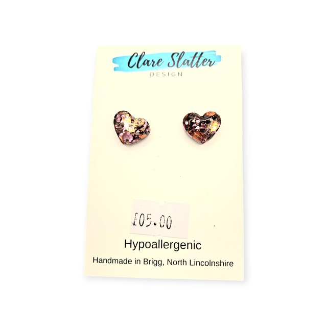 Heart studs 
