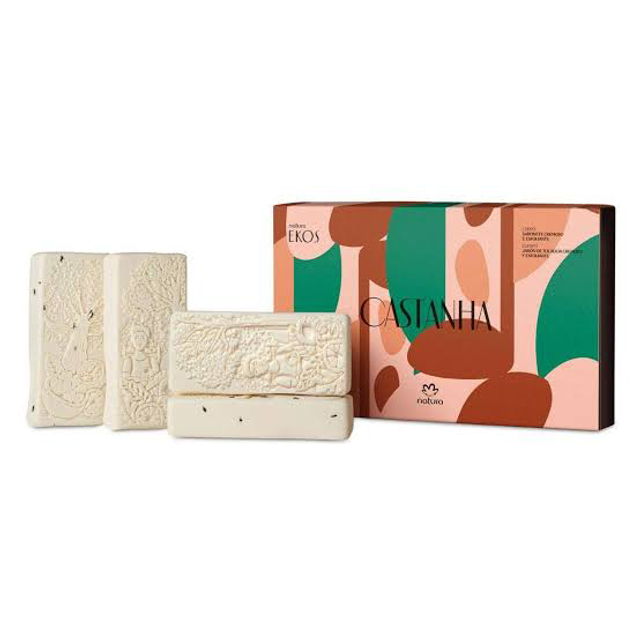Sabonete Em Barra Natura Ekos Castanha 4x100g Cada
