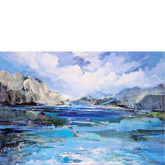 A lake in the mountains / 100x70cm 