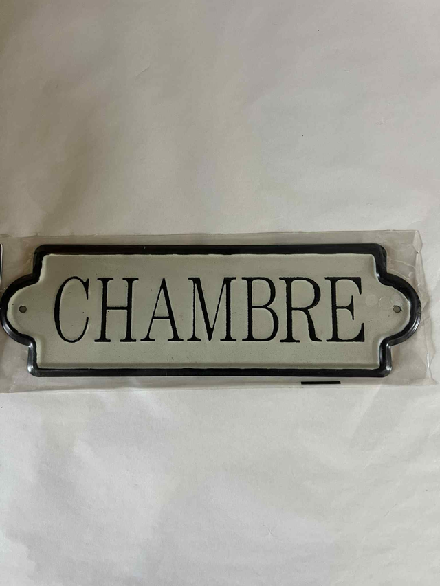 Plaque Chambre