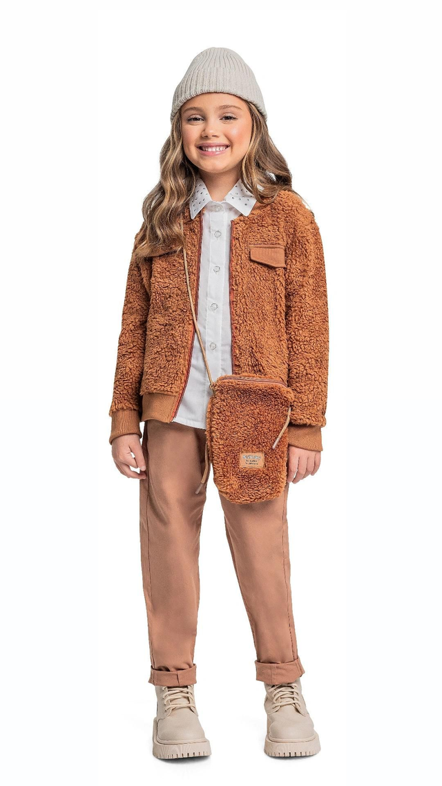 Calça em sarja Caramelo 