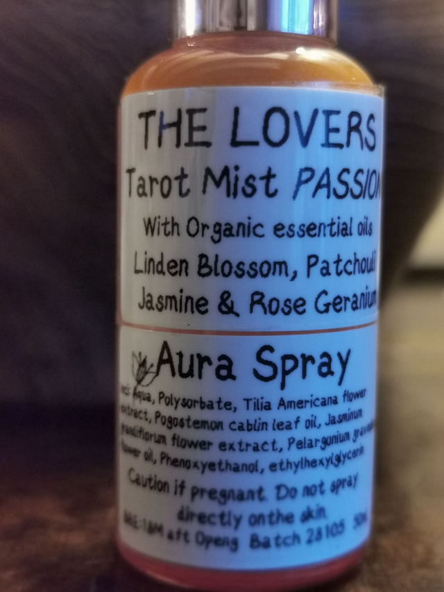 AuraSpray Tarot (THE LOVERS) 50ml WITH FREE CRYSTAL