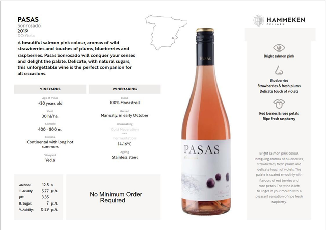 Pasas Sonrosado 2019 - Monastrell - Spain