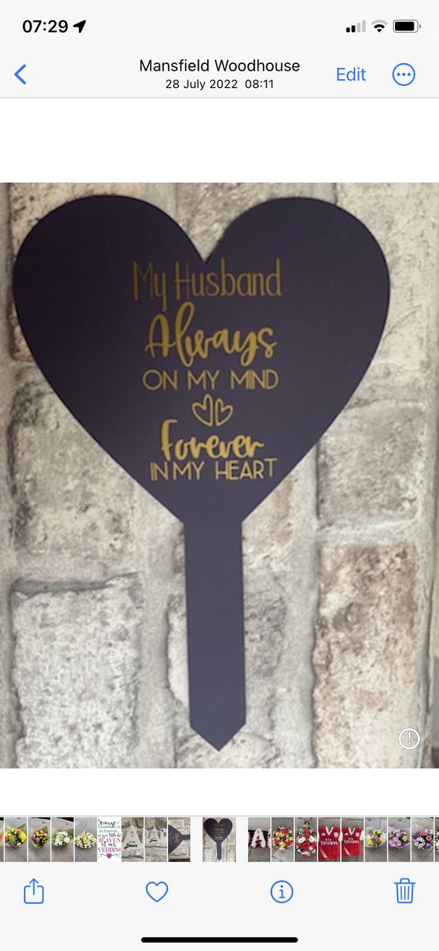 Purple always on my mind grave marker 