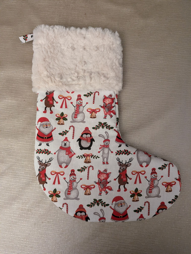 Chaussette de Noël &quot;noël enchanté&quot; personnalisable