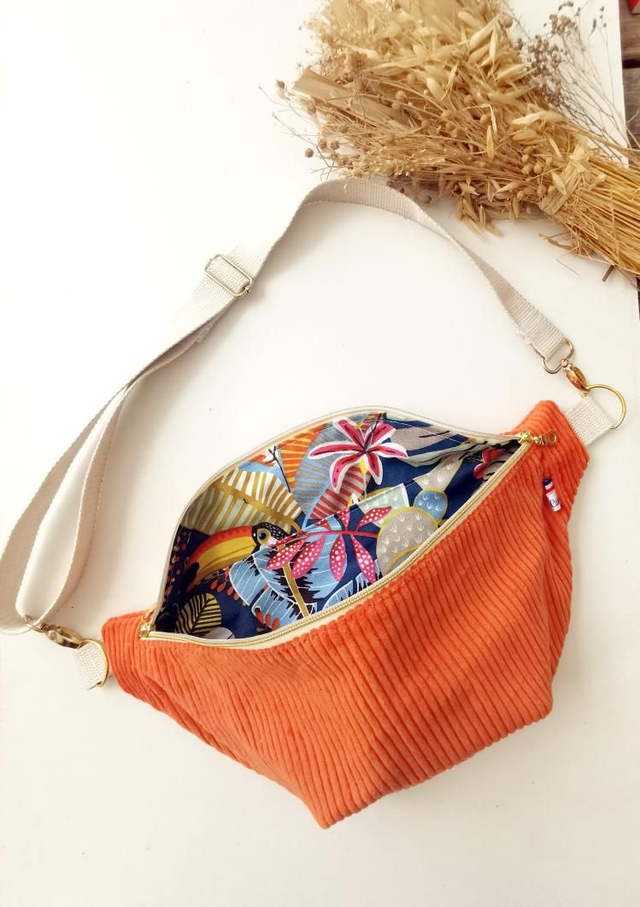 Banane LOUISE velour orange