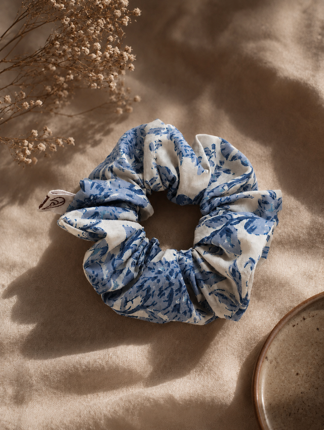Chouchou scrunchie block print indien - Manon