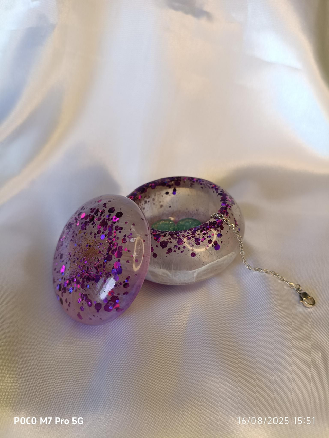 Boîte ronde bleu roi