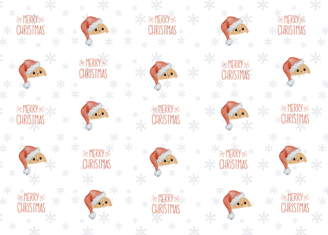 Santa Pasty Wrapping paper - PRE ORDER ONLY (Shipping end of October)
