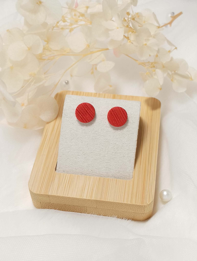 Boucles d'Oreilles " Soleil Rouge"