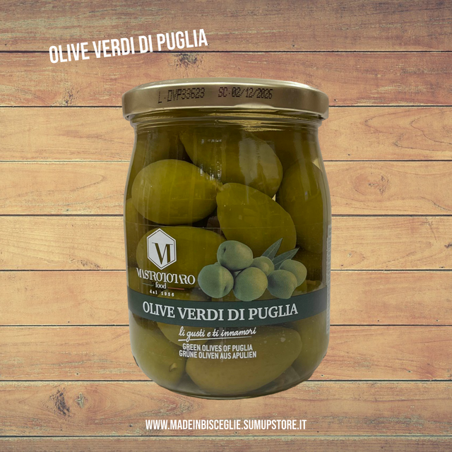 Olive verdi di Puglia - 550gr - Mastrototaro Food