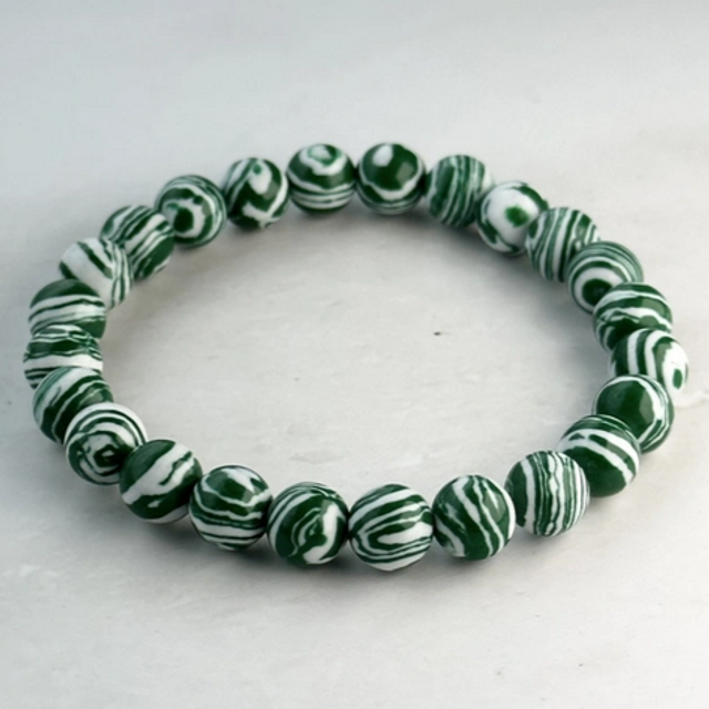 Malachite vert et blanc
