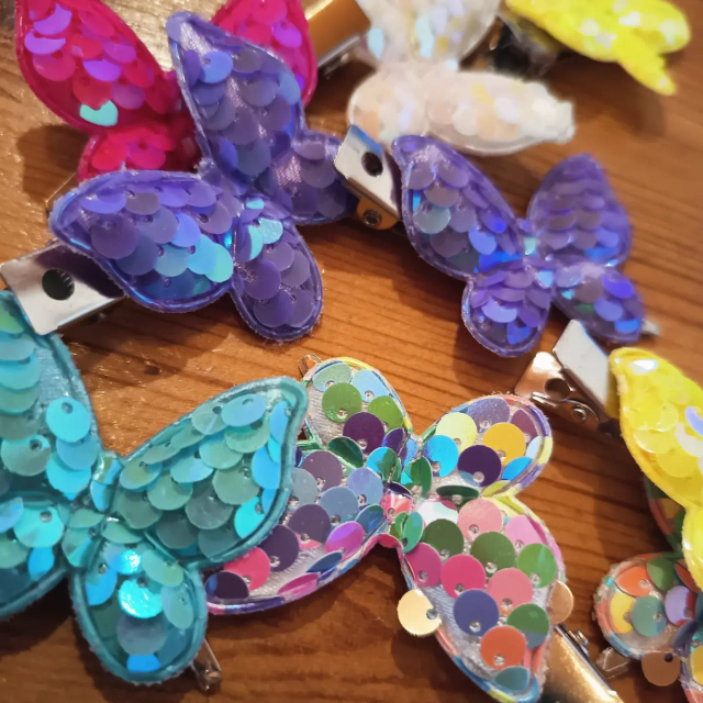 Haarspange Schmetterling Pailette