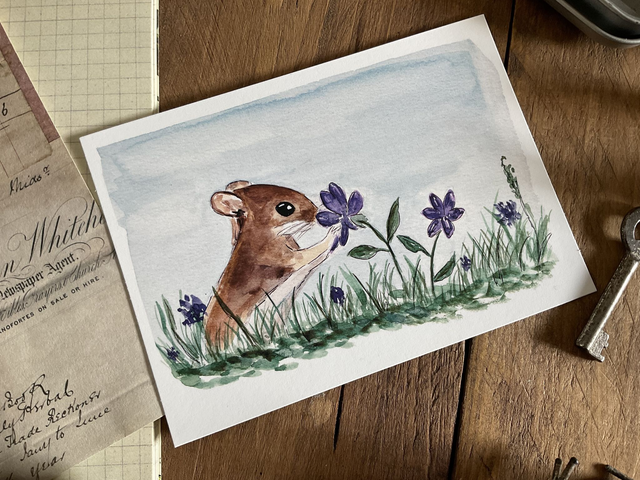 L’odeur des violettes - carte postale