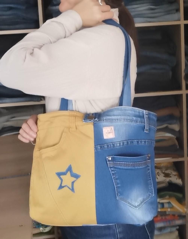 Sac en jeans recyclés #240 - Coloré et fonctionnel
