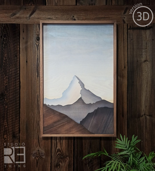 „Matterhorn” – Drewniany Obraz Górski