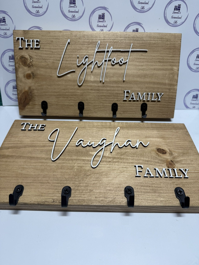 Handmade Personalised family key holder