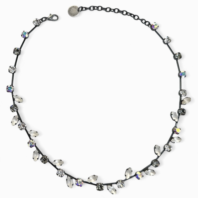Collier RANKE Crystalmix, Weiß matt