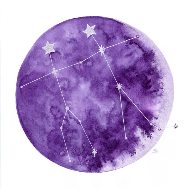 Aquarelle personnalisable : Lune de Naissance