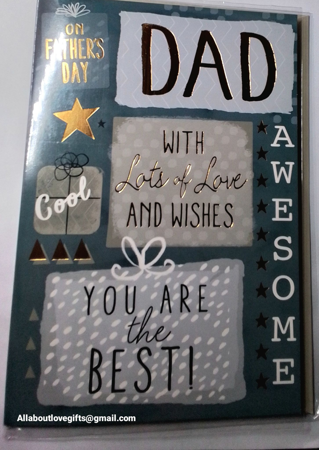 Dad on Fathers Day Card awesome 