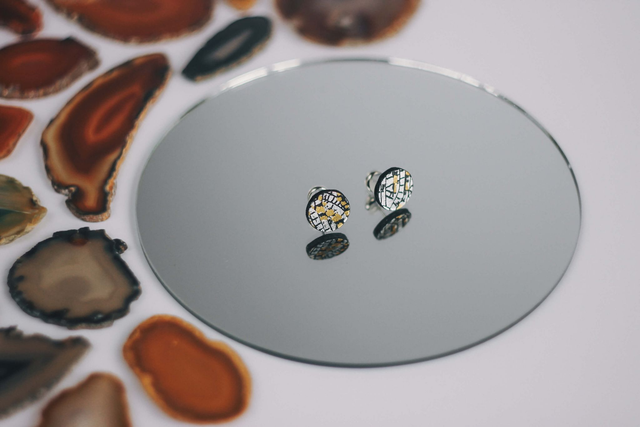 Kolczyki sztyfty z mozaiką