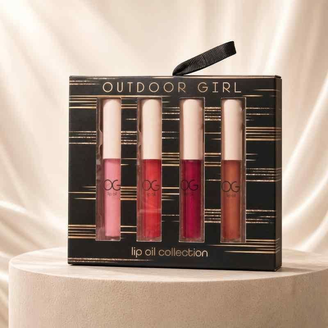 Outdoor Girl Lip Oil Collection 4pcs Gift Set | Lip Care &amp; Makeup
