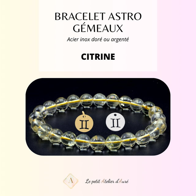 Gémeau - Bracelet Astro Citrine