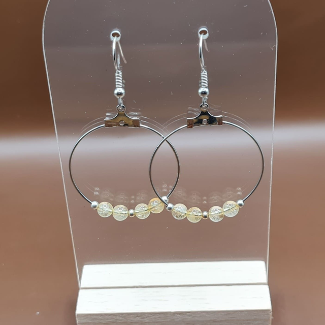 Créoles Citrine 3 cm