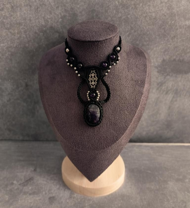 Collier réglable &quot;Nuit d&#039;améthyste&quot;