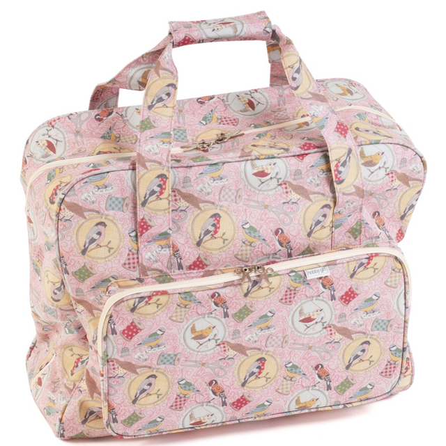 Sewing Machine Bag: Matt PVC: Birds on Bobbin
