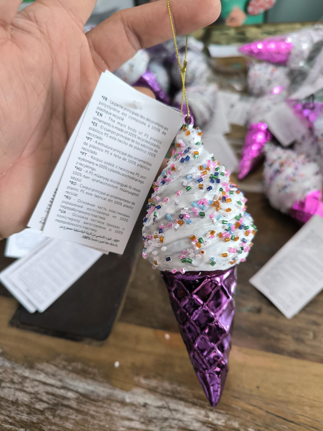 DÉCORATION SAPIN GLACE SCINTILLANTE 