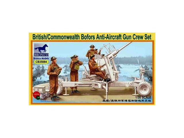Brit Bofor Gun Crew Set Bronco 35084 1/35