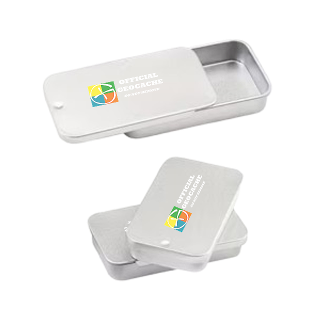 Cache "Tin" magnétique 6 cm - Micro rectangle argenté