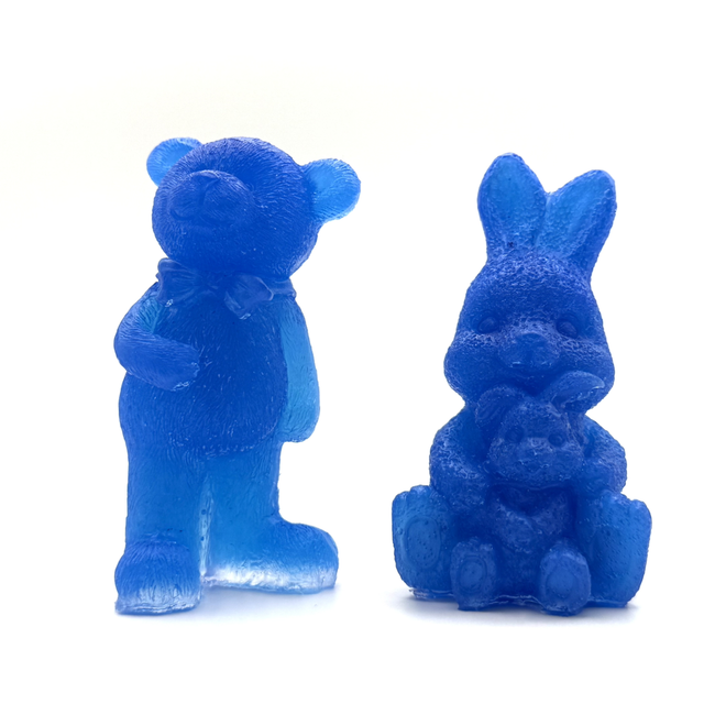 Figurines Ourson ou maman lapin avec bébé 