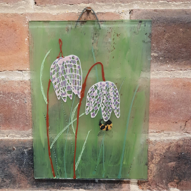 A5 snakeshead fritillaria wall art