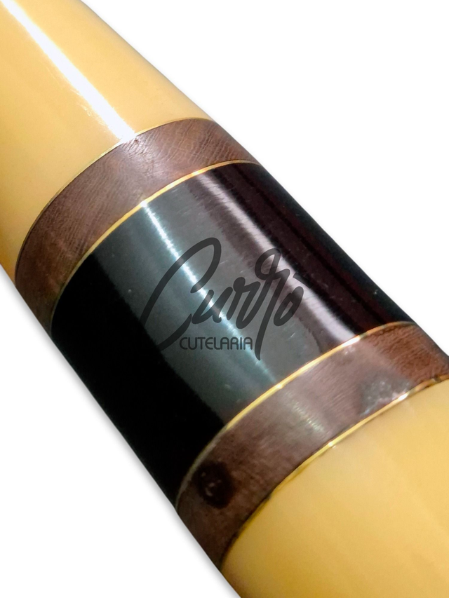 Garfo Churrasco Elmo Cabo Madeira e Resina 8 Polegadas