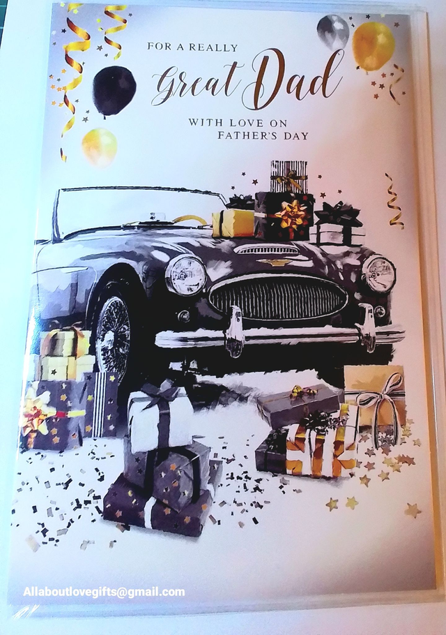 Dad Fathers Day Card Car Design 