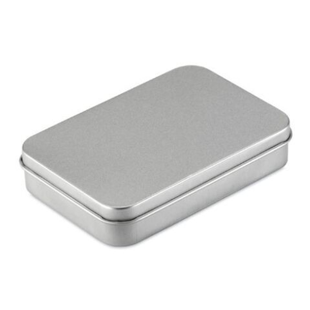 Playing cards in tin box