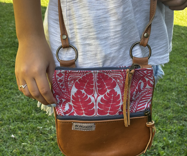 Kiki Leather Coral/Mint