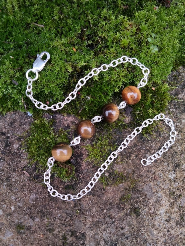 Tigers Eye Silver Bracelet