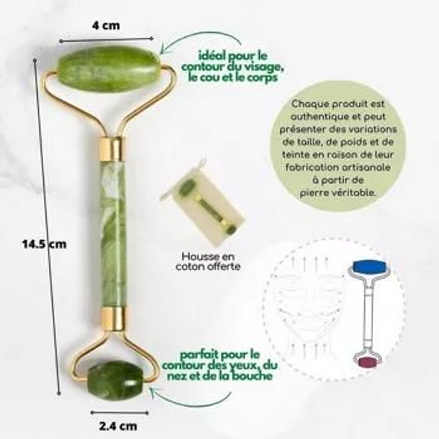 Rouleau visage "Jade verte"